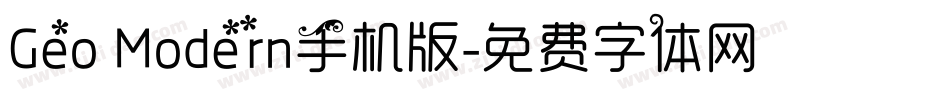 Geo Modern手机版字体转换